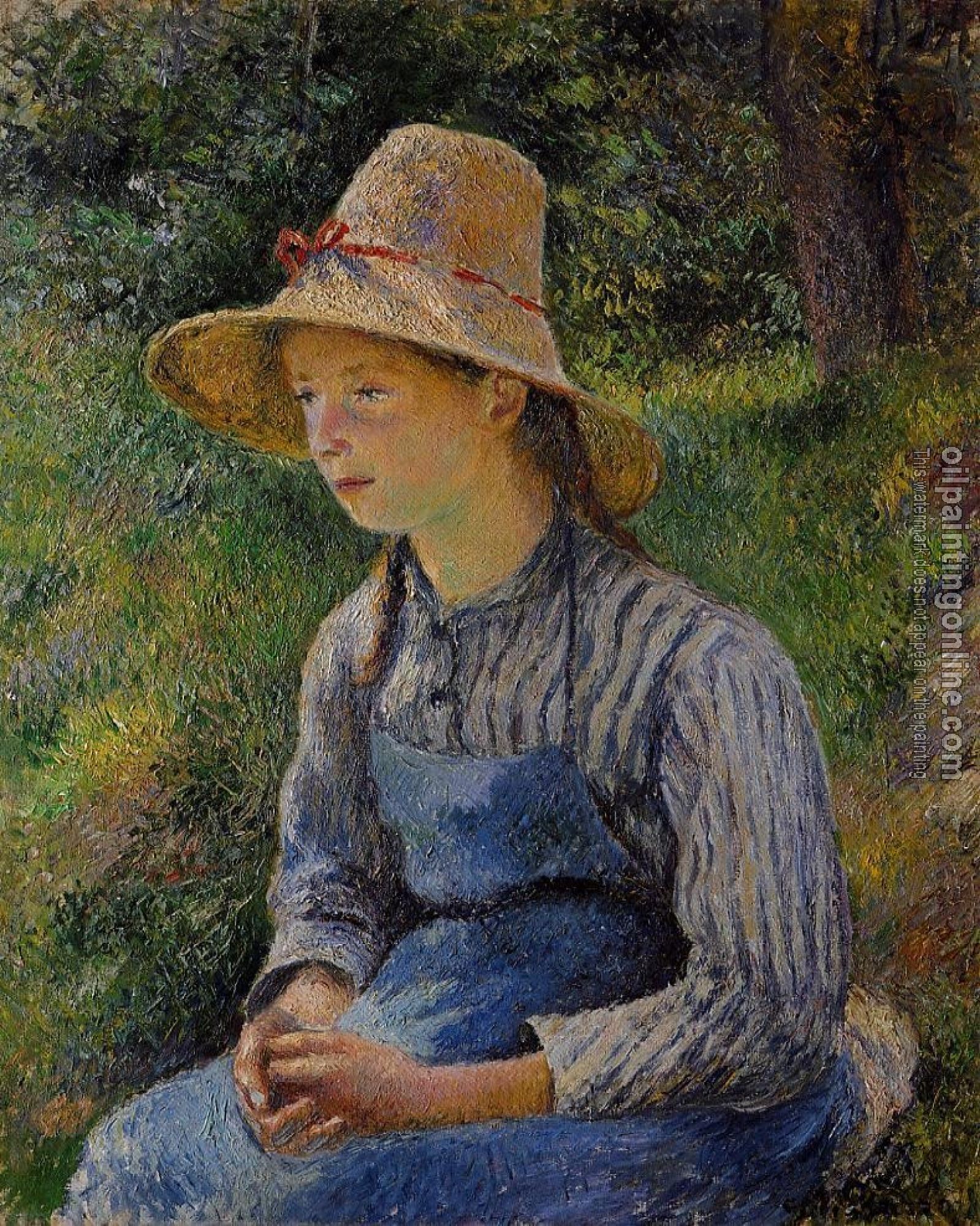 Pissarro, Camille - Young Peasant Girl Wearing a Hat